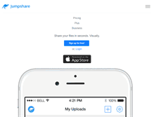 Tablet Screenshot of jumpshare.com